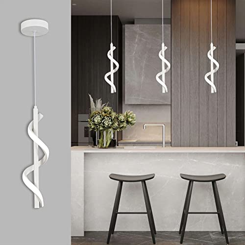 13W Modern Spiral Led Pendant Light Fixture