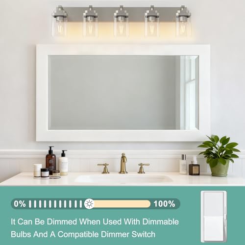 Brushed Nickel Bathroom Light Fixtures