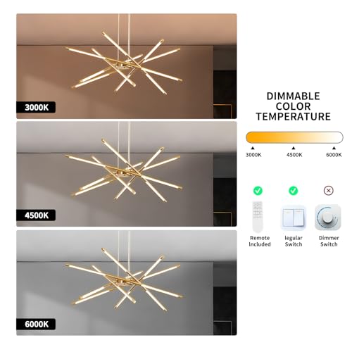 Modern Gold Chandelier