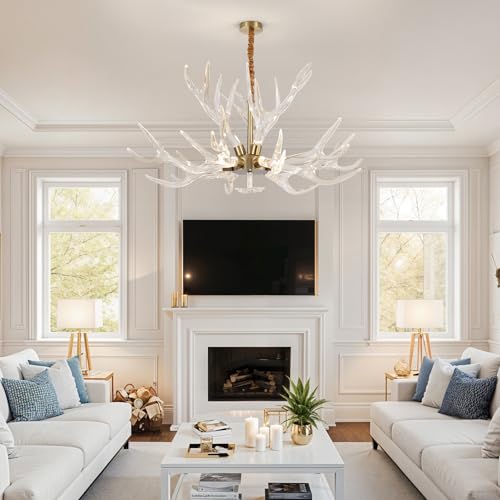 Acrylic Antler Chandelier Ceiling Light Fixtures