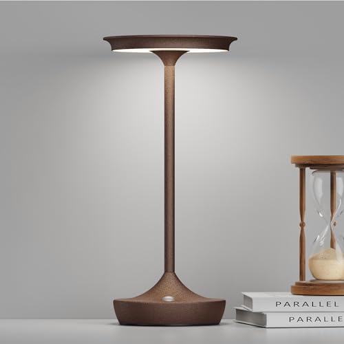 LED Cordless Table Lamp 6000mAh Rechargeable Battery Outdoor Light Rust
