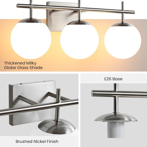 Bathroom Light Fixtures over Mirror (3 Count)