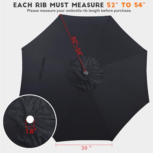 9ft Patio Umbrella Replacement Canopy