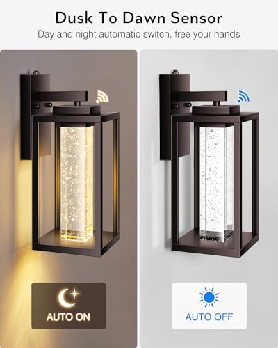 Oil Rubbed Bronze Outdoor House Lights Fixtures Wall Mount (2 Count)