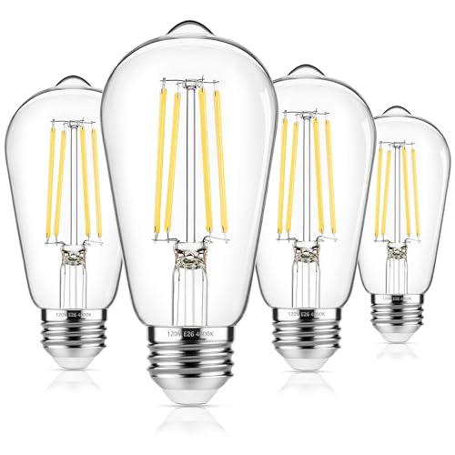 4 Pack Vintage Edison Bulbs 60W Equivalent (4 Count)