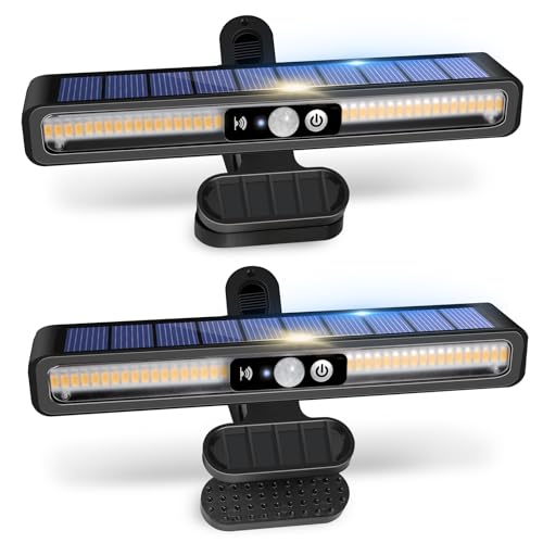 Clip On Solar Lights Outdoor with PIR Motion Sensor (2 Count)