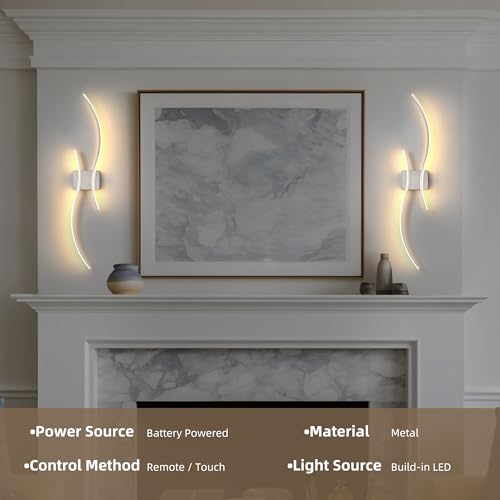 Wireless Wall Sconces Set of Two (2 Count)
