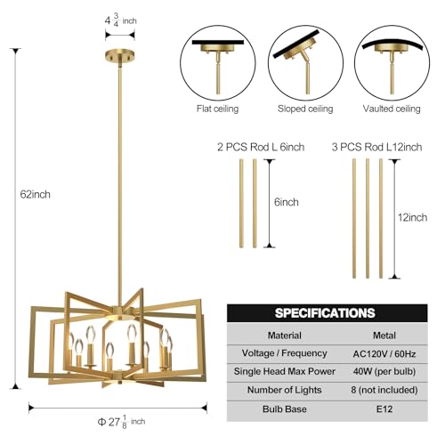 Modern Gold Chandelier