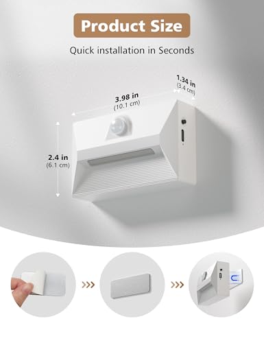 Motion Sensor Stair Lights Indoor (4 Count)