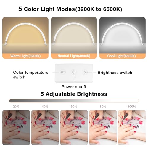 30'' Half Moon Nail Desk Lamp
