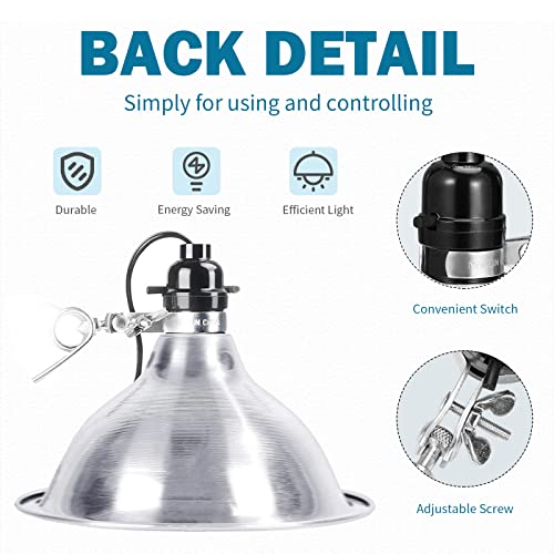 18 2 6 FT Clamp Lamp Light with Detachable 8.5 Inch Aluminum Reflector (2 Count)