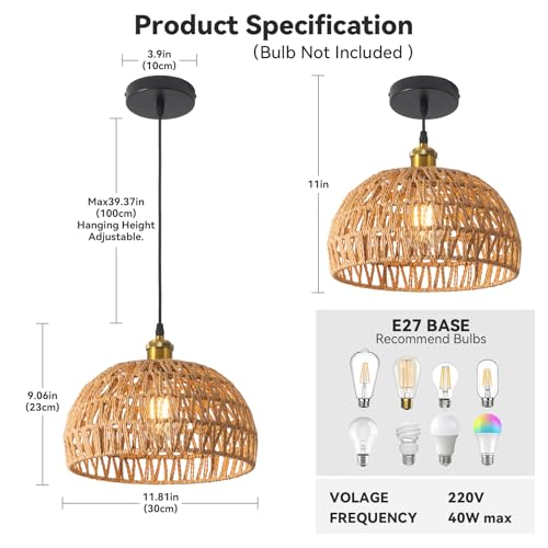Hanging Lamps Rattan Pendant Light
