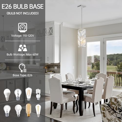 Chrome Pendant Lights Kitchen Island 3 Pack