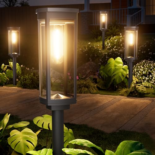 8 Pack Solar Pathway Lights Outdoor IP65 Waterproof Super Brightness Solar Powered Landscape Path Lights for Outside Walkway Driveway Garden (8 Count)