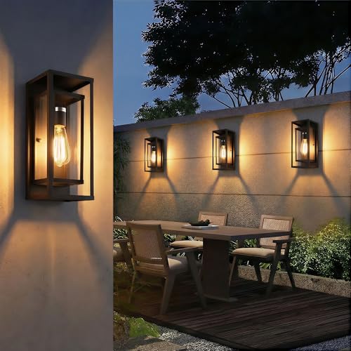 14" Modern Outdoor Porch Wall Light (4 Count)