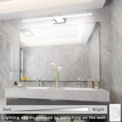 40in Dimmable Modern LED Vanity Lights for Bathroom Light Fixtures Over Mirror Chrome Modern Vanity Lighting
