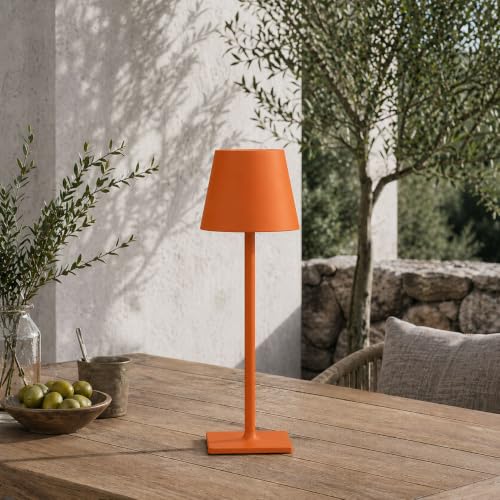 Orange Cordless Table Lamp Set of 2 (2 Count)