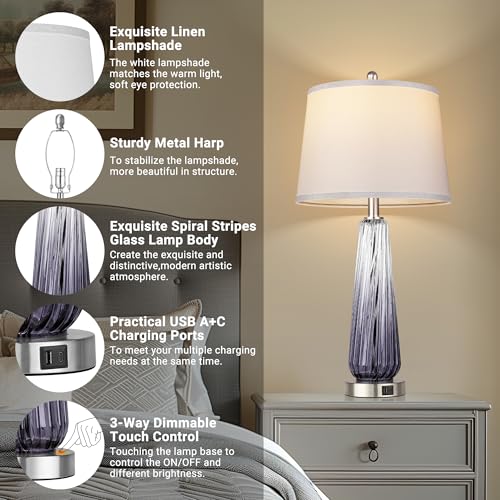 Modern Glass Table Lamps