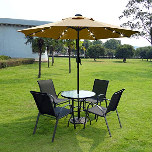 9' Solar LED Patio Umbrella