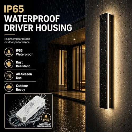 1pack 31in Modern Outdoor Wall Light