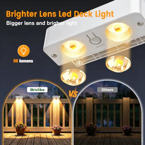 Solar Deck Lights Outdoor 12 Pack (12 Count)