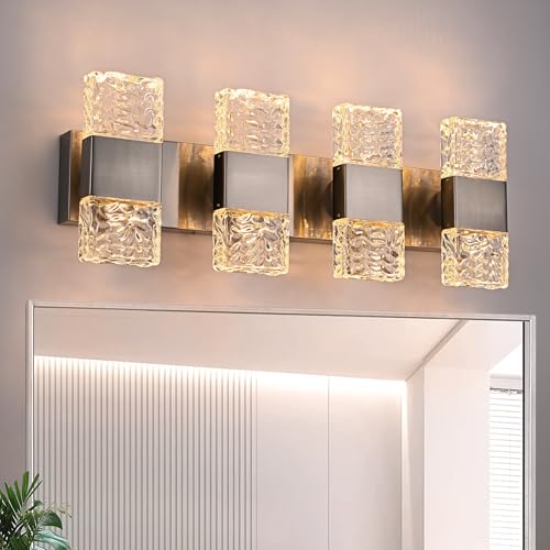 Brushed Nickel Bathroom Light Fixtures Over Mirror 23.6 Inch