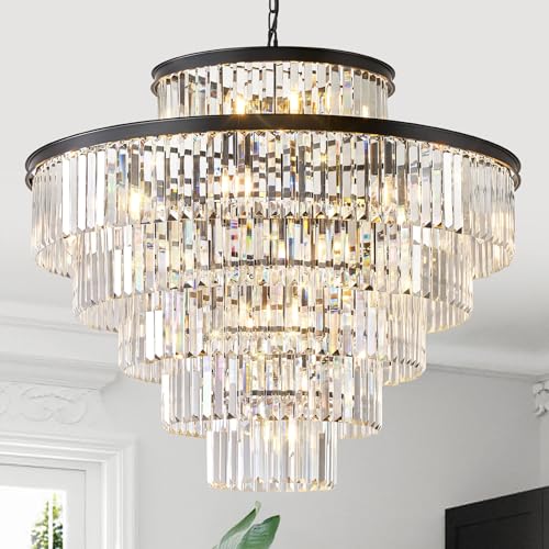 36" Large Crystal Chandelier (23 Count)