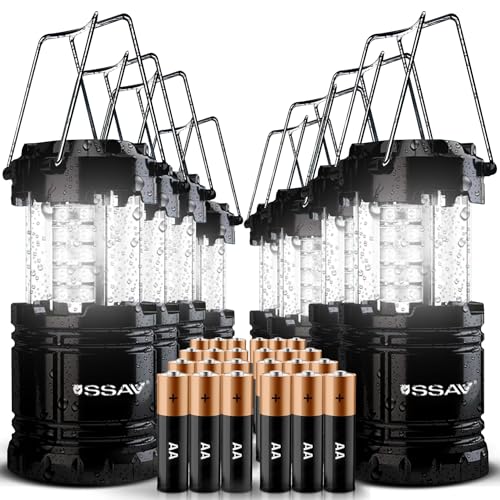 8 Pack Battery Powered LED Lanterns with Batteries for Each Lantern (8 Count)