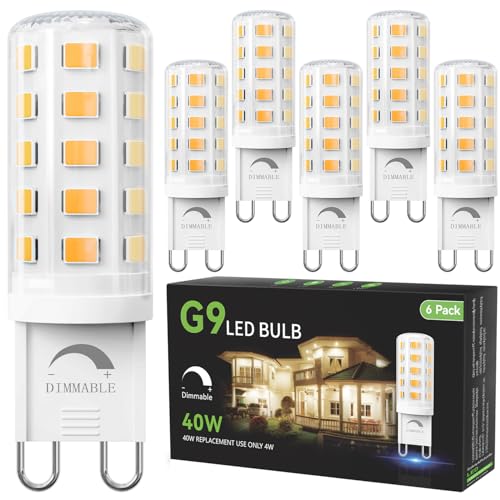 6 Pack Dimmable G9 LED Bulb 3000K (6 Count)