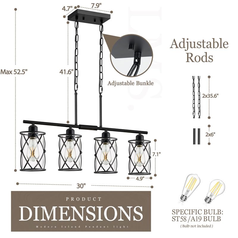 4 Light Kitchen Island Lighting