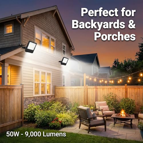 50W LED Flood Lights Outdoor (2 Count)