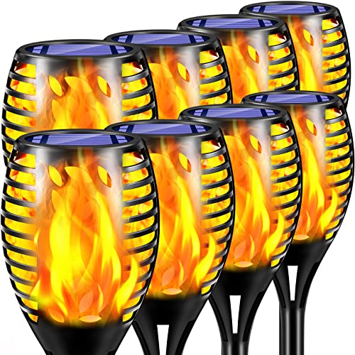 8 Pack Solar Lights Outdoor Flickering Flame Solar Torch Lights (8 Count)