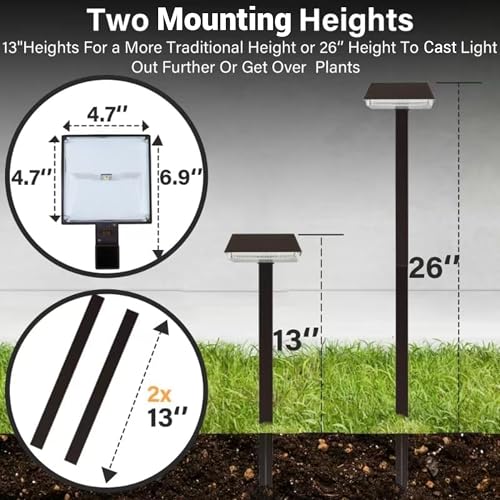 Bobcat Solar Pathway Lights Outdoor Super Bright 300 lumens with 2 (4 Count)