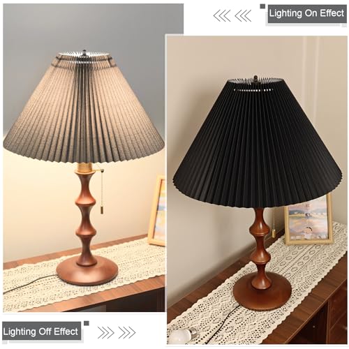 Pleated Black Lamp Shade for Arc