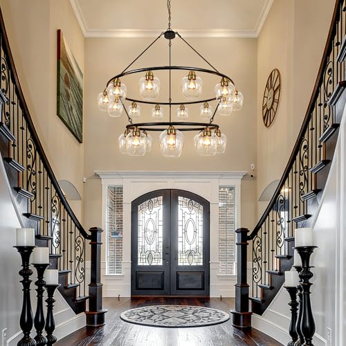 Black Wagon Wheel Chandelier