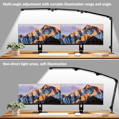Bright LED Desk Lamp with Clamp