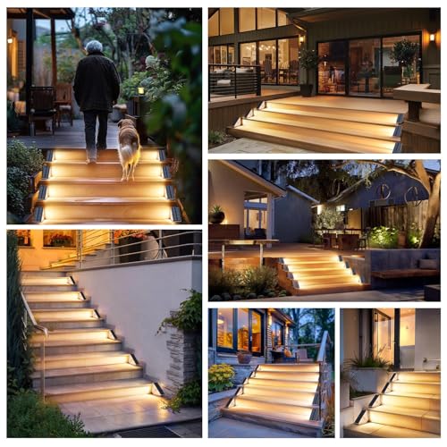 6 Pack Solar Step Lights for Outside (6 Count)