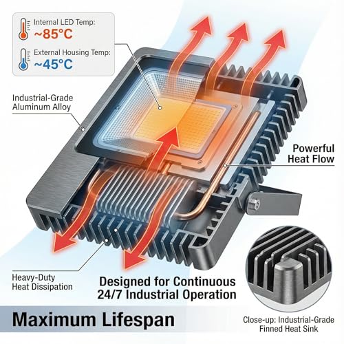 200W LED Flood Lights Outdoor 25000LM 6500K Daylight (2 Count)