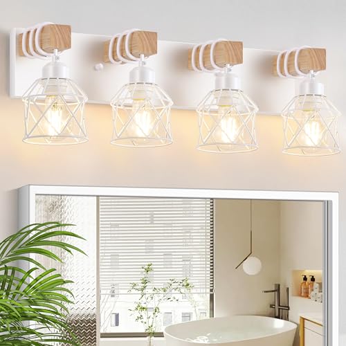 4 Light Farmhouse Vanity Lights for Bathroom