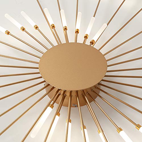 41.3" Ceiling Light Modern Flower Shape Ceiling Lamp for Dining Room Kitchen Hallway Semi Flush Mount Metal Acrylic Sputnik Firework Petal LED Lighting Fixture