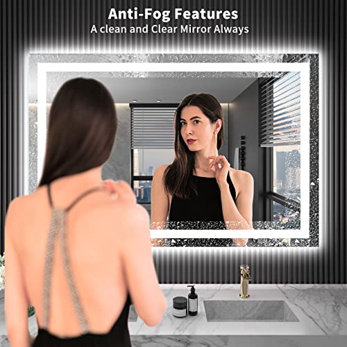 48"X32" LED Bathroom Mirror with Lights