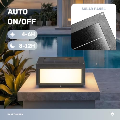 3000K Solar Pillar Lights 12X12
