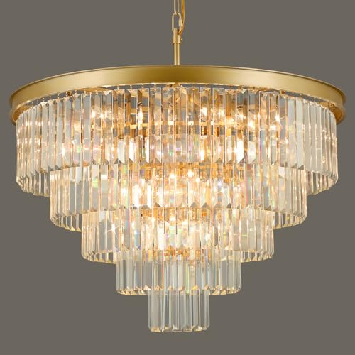 Gold Crystal Chandeliers for Living Room
