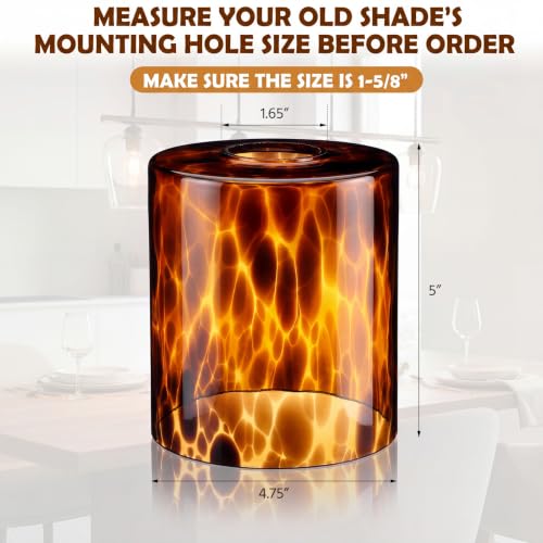 4 Pack Tortoise Shell Lamp Shade Replacement (4 Count)