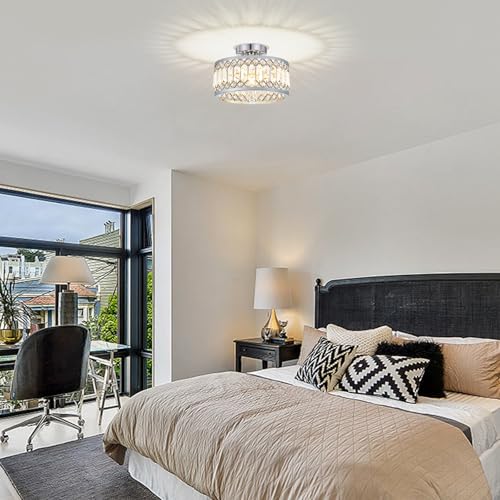 Crystal Chrome Ceiling Light