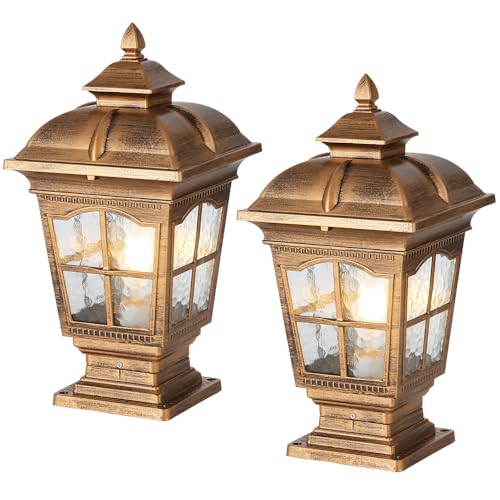 2 Packs Bronze Outdoor Post Light (2 Count)