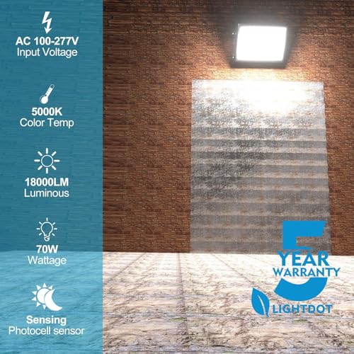 6 Pack 70W LED Wall Pack Lights (6 Count)