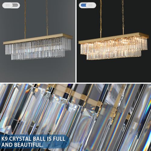 Gold Crystal Chandeliers for Dining Room