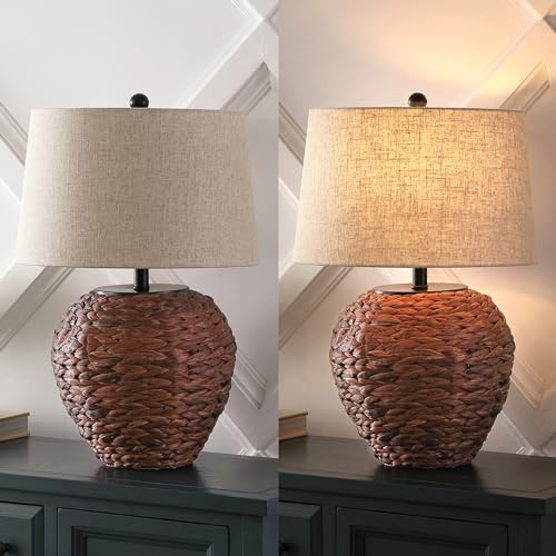 Alaro Table Lamp Woven Water Hyacinth Basket 24.5"