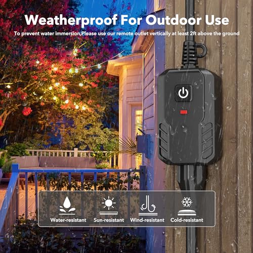 Remote Control Outlet Wireless Light Switch Outdoor Indoor 3